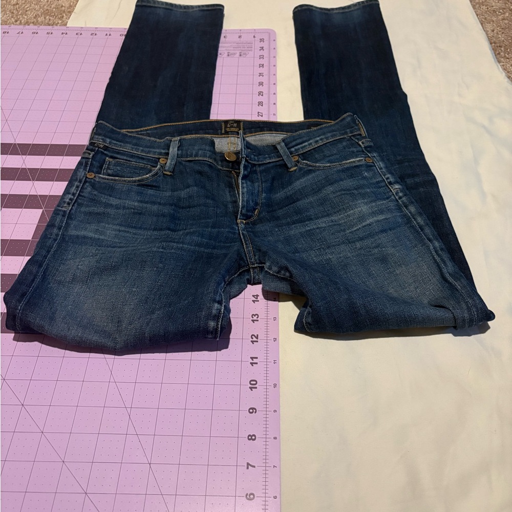 Citizens Of Humanity Blue Straight Leg Jeans Classic Fit